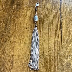 Stella & Dot Silver Tassel Necklace Pendant